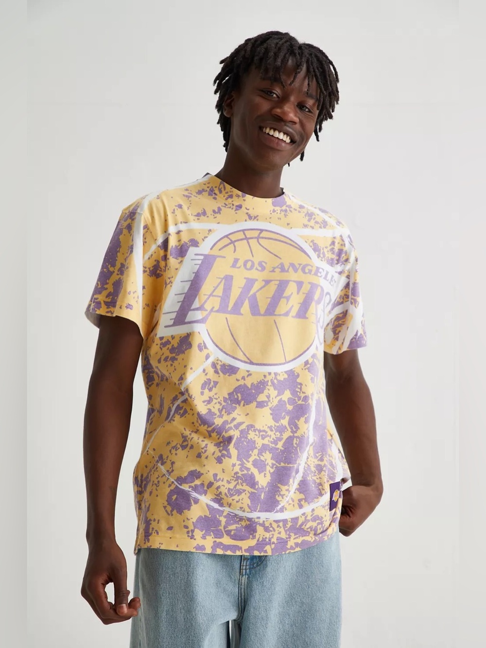 Urban Outfitters Mitchell & Ness Jumbotron Sublimated Los Angeles Lakers Tee